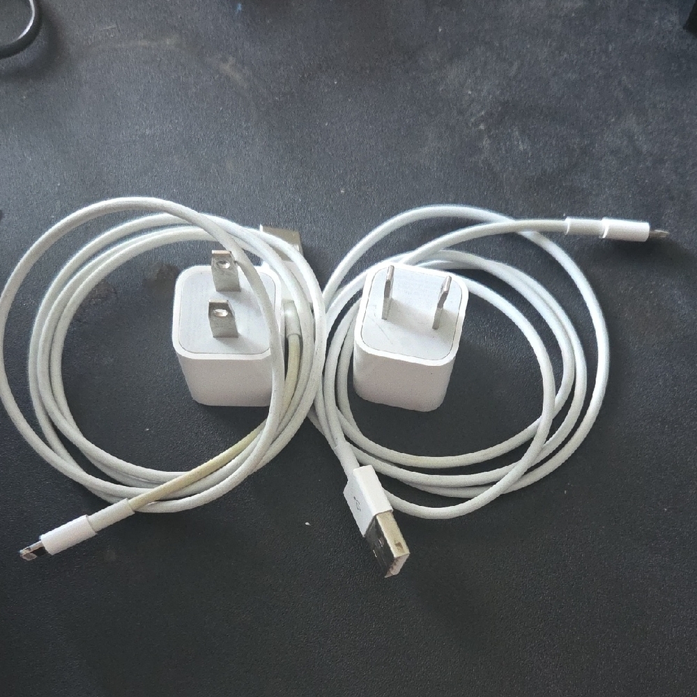 White USB Charging Cable and Adapter Set
